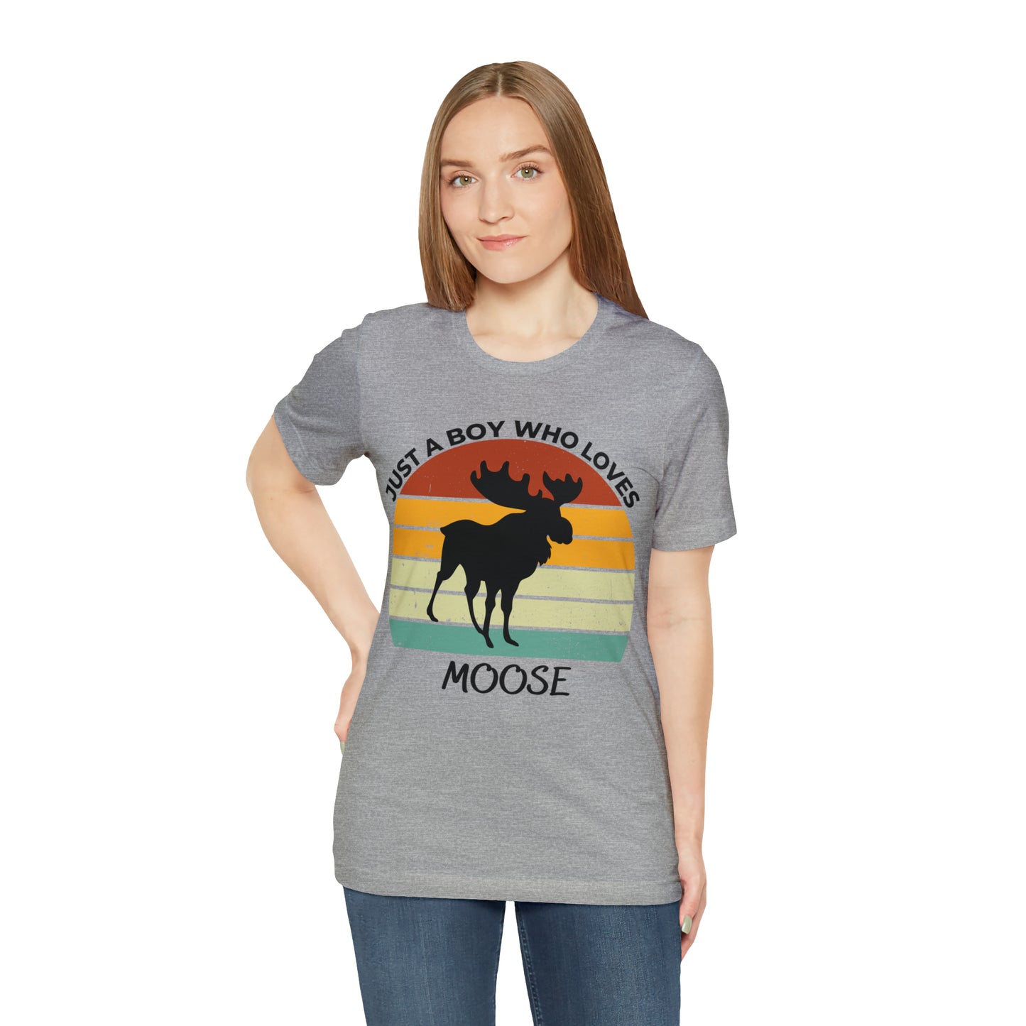 Just a Boy Who Loves Moose Short Sleeve Tee