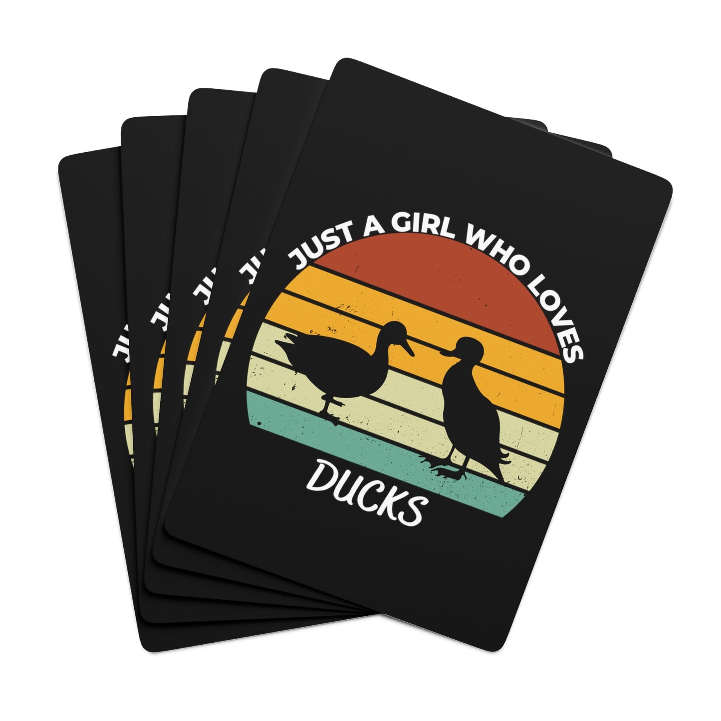 Just a Girl Who Loves Ducks Poker Cards