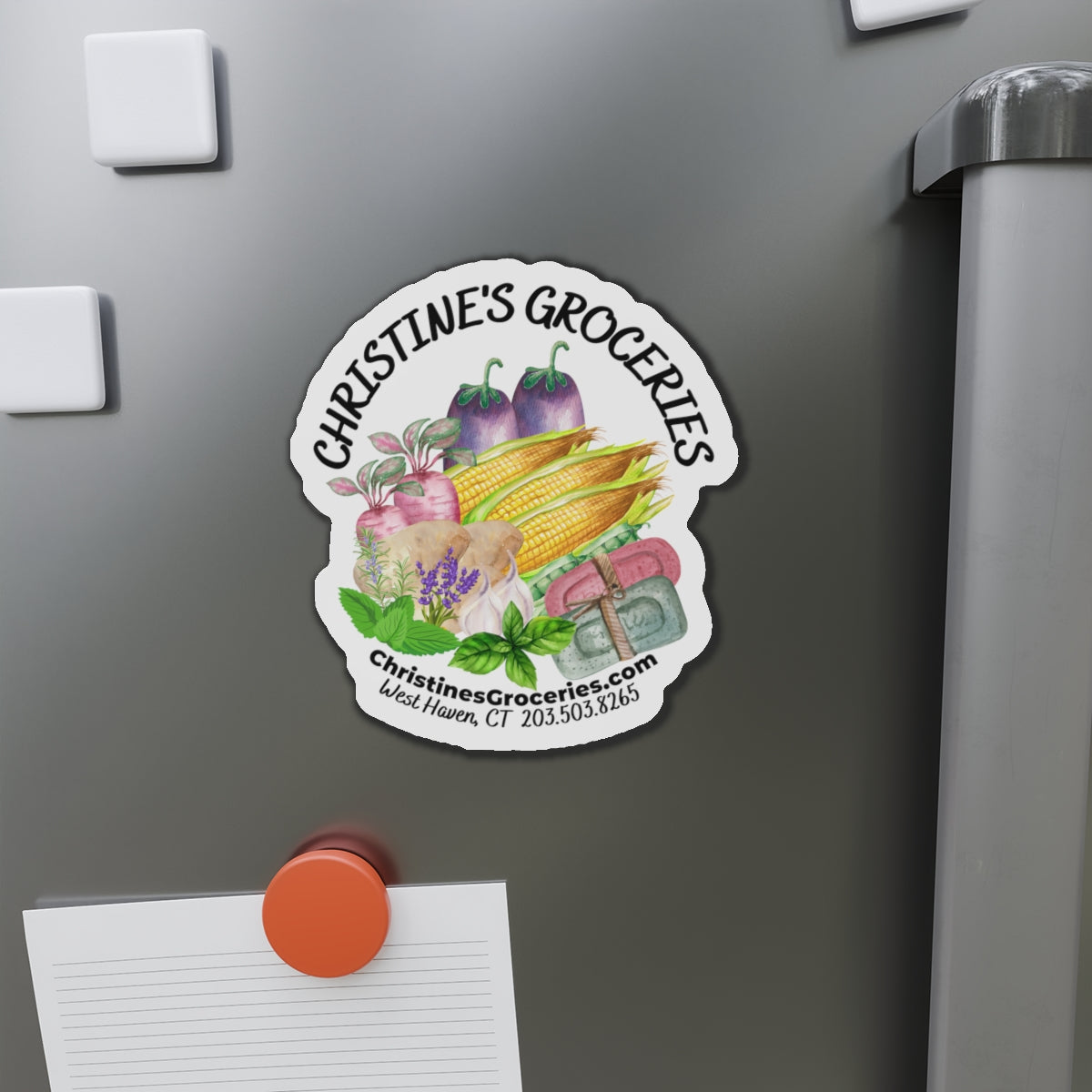 Christine's Groceries Die-Cut Magnets