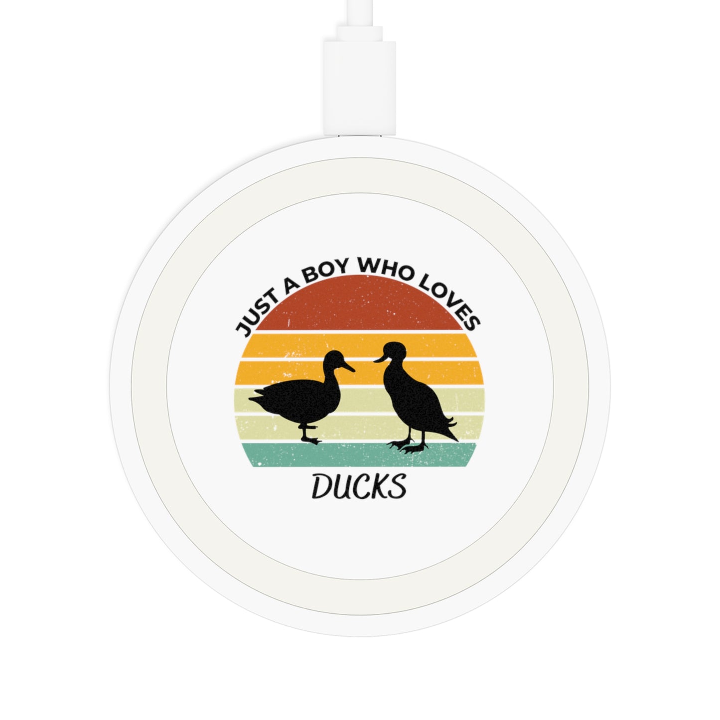 Just a Boy Who Loves Ducks Quake Wireless Charging Pad