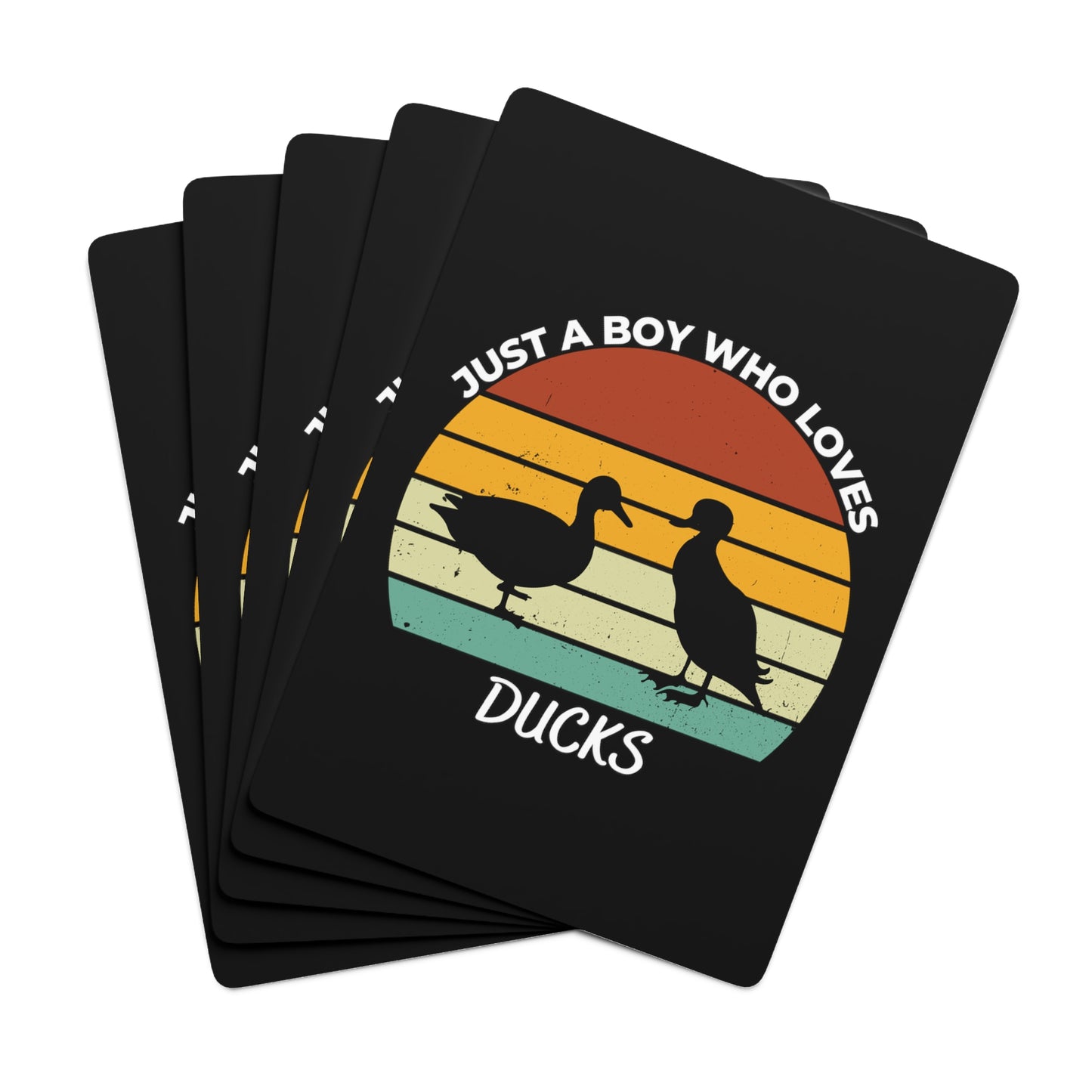 Just a Boy Who Loves Ducks Poker Cards