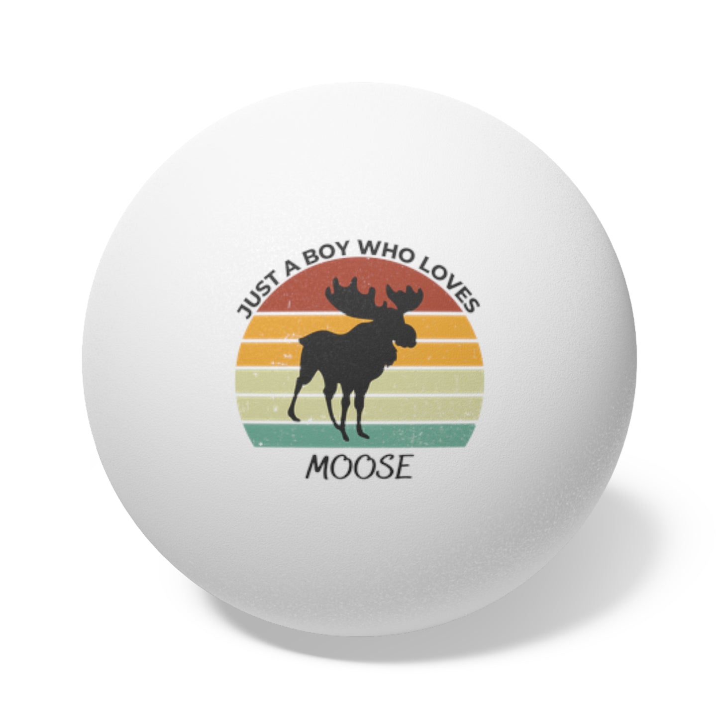 Just a Boy Who Loves Moose Ping Pong Balls, 6 pcs