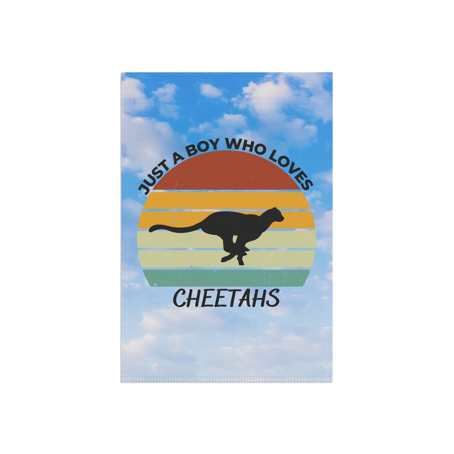 Just a Boy Who Loves Cheetahs Garden & House Banner