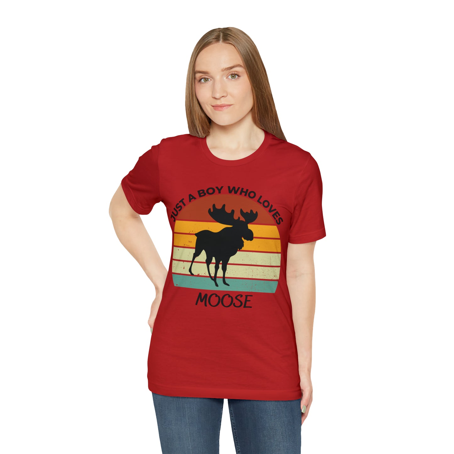 Just a Boy Who Loves Moose Short Sleeve Tee