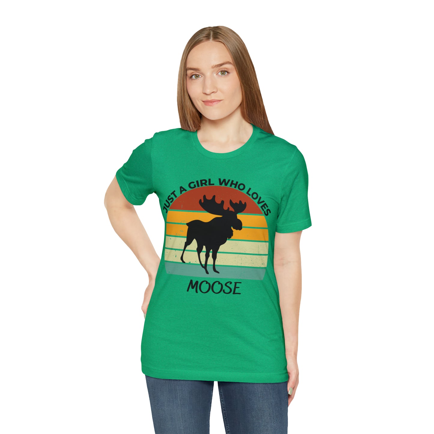 Just a Girl Who Loves Moose Short Sleeve Tee