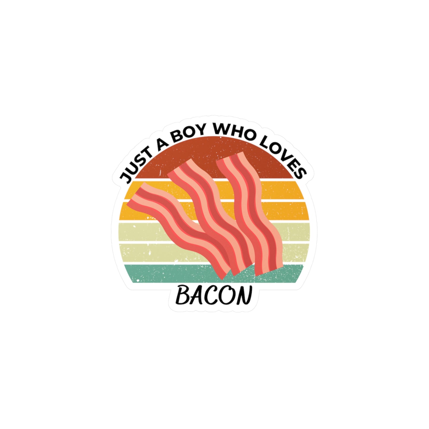 Just a Boy Who Loves Bacon Kiss-Cut Vinyl Decals