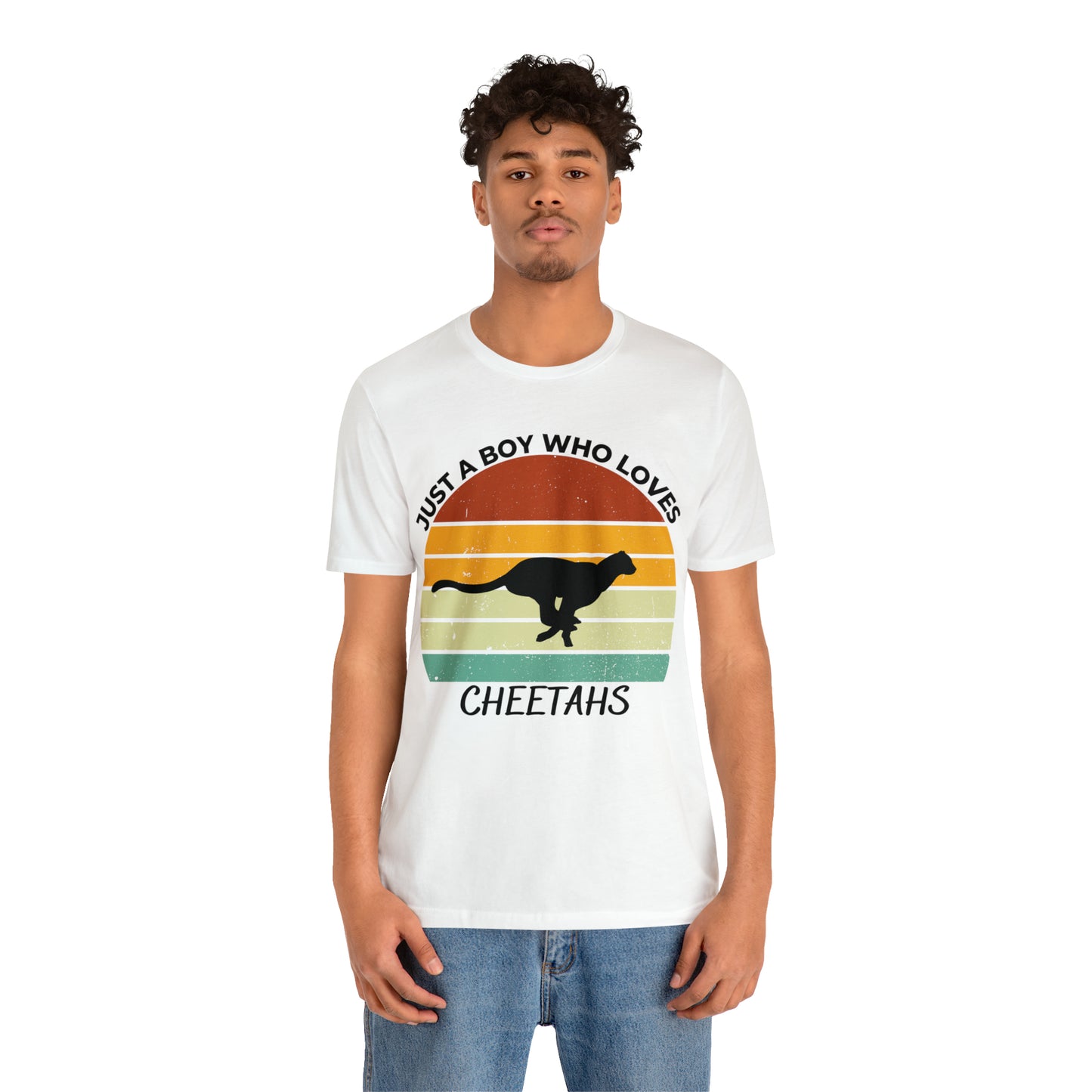 Just a Boy Who Loves Cheetahs Short Sleeve Tee