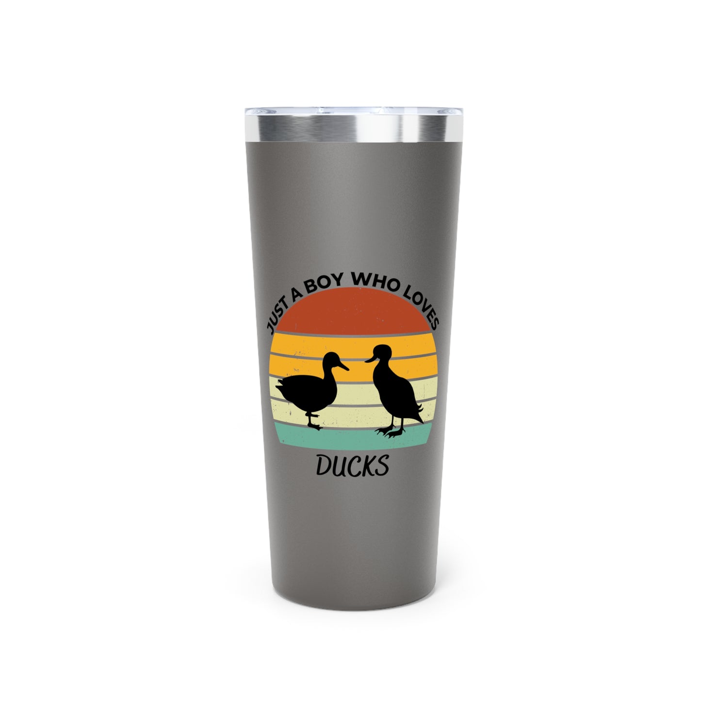 Just a Boy Who Loves Ducks Copper Vacuum Insulated Tumbler, 22oz