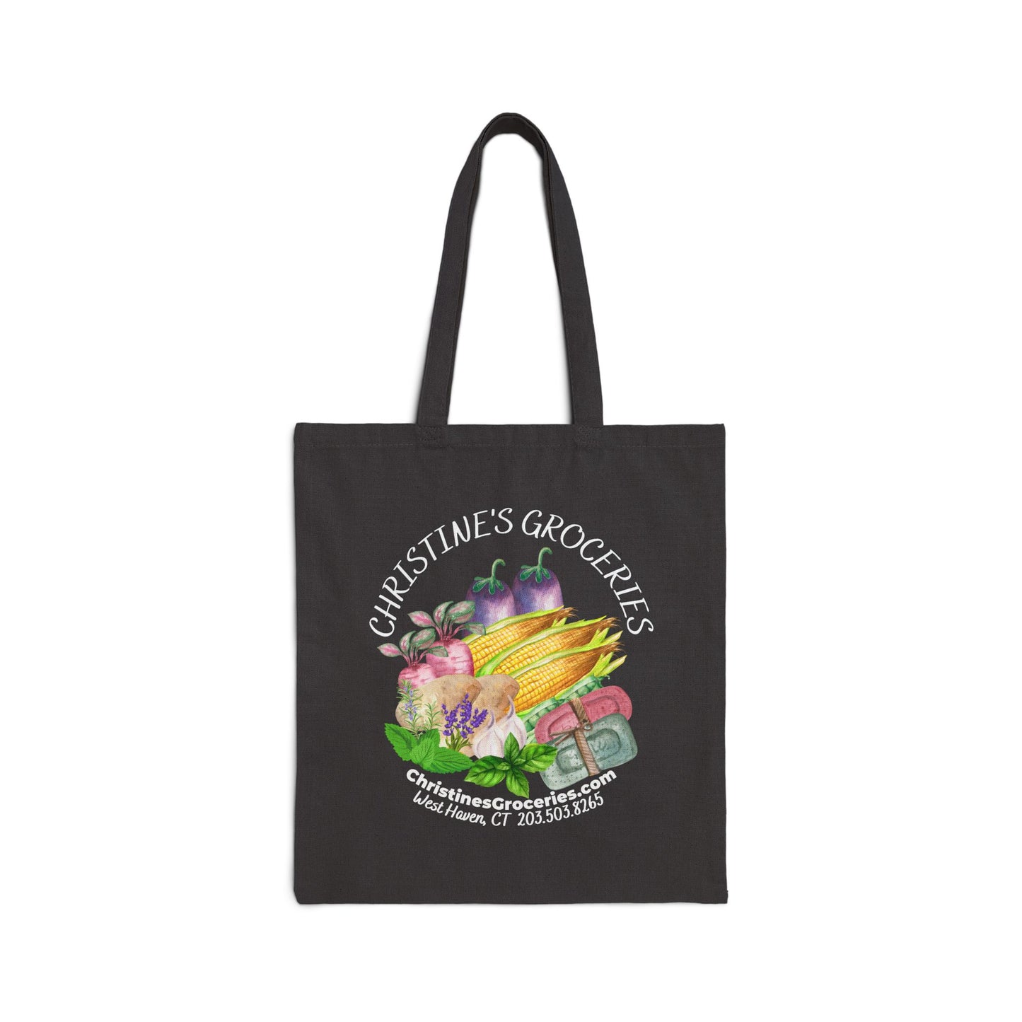 Christine's Groceries Cotton Canvas Tote Bag