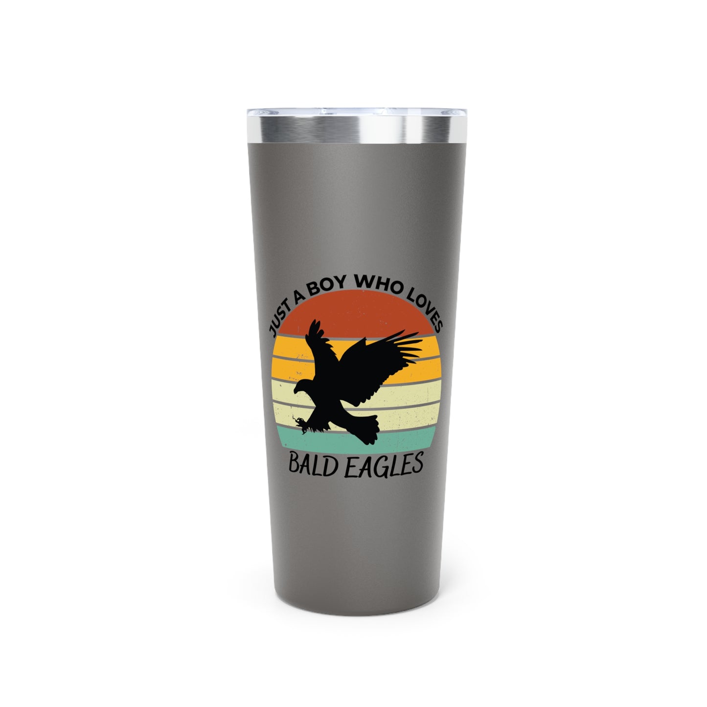 Just a Boy Who Loves Bald Eagles Copper Vacuum Insulated Tumbler, 22oz