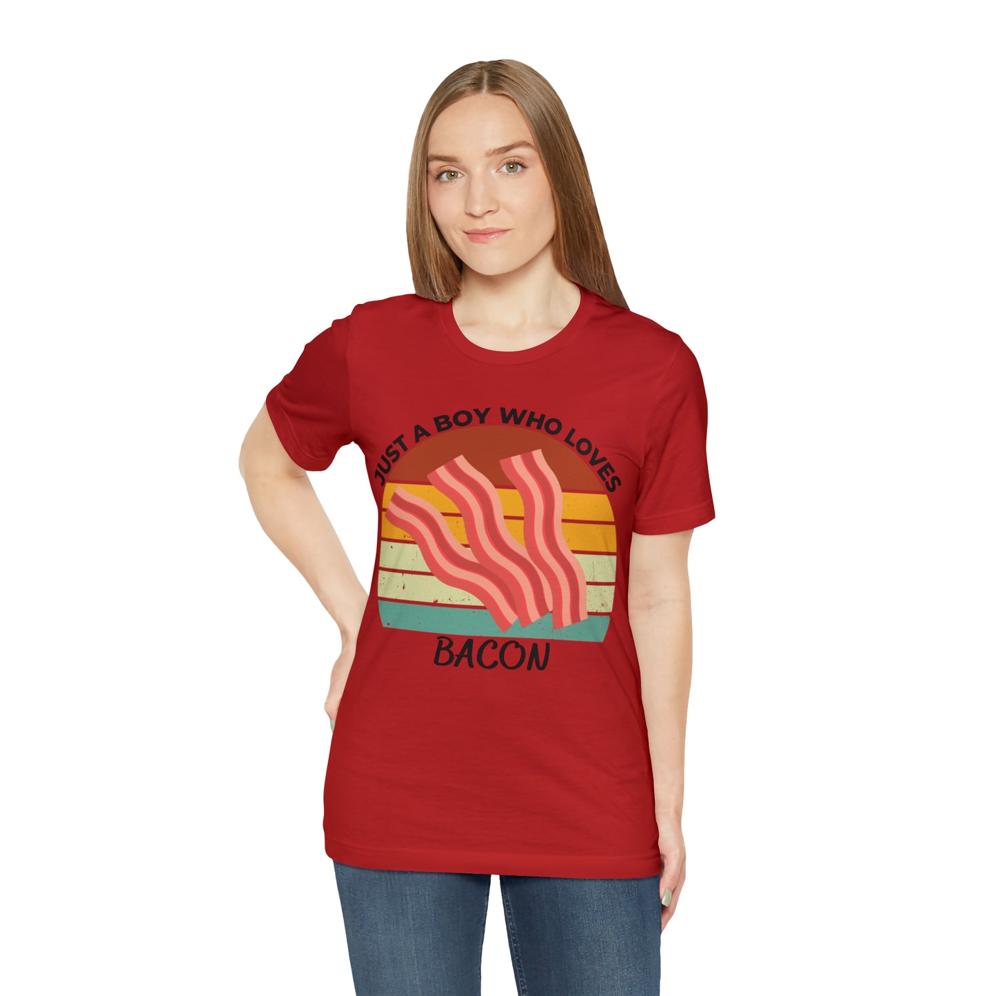 Just a Boy Who Loves Bacon Short Sleeve Tee