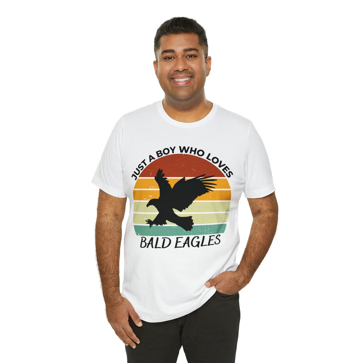 Just a Boy Who Loves Bald Eagles Short Sleeve Tee