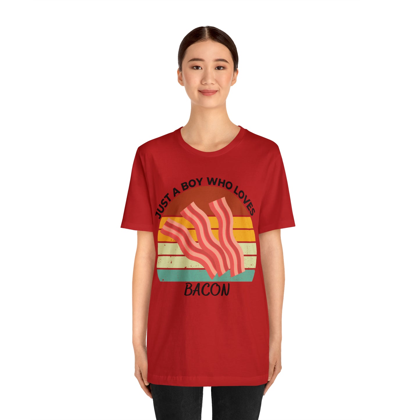 Just a Boy Who Loves Bacon Short Sleeve Tee