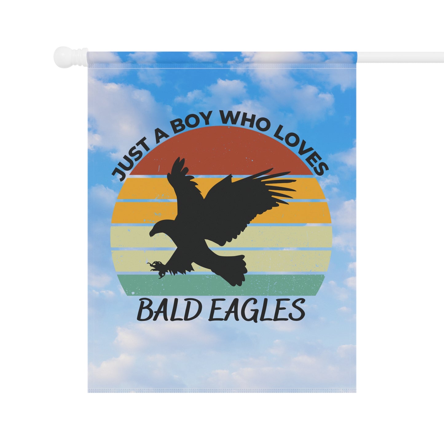 Just a Boy Who Loves Bald Eagles Garden & House Banner