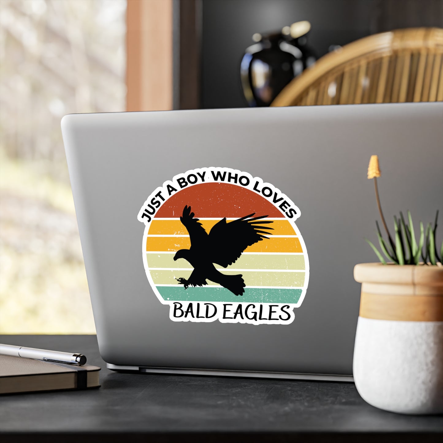 Just a Boy Who Loves Bald Eagles Kiss-Cut Vinyl Decals