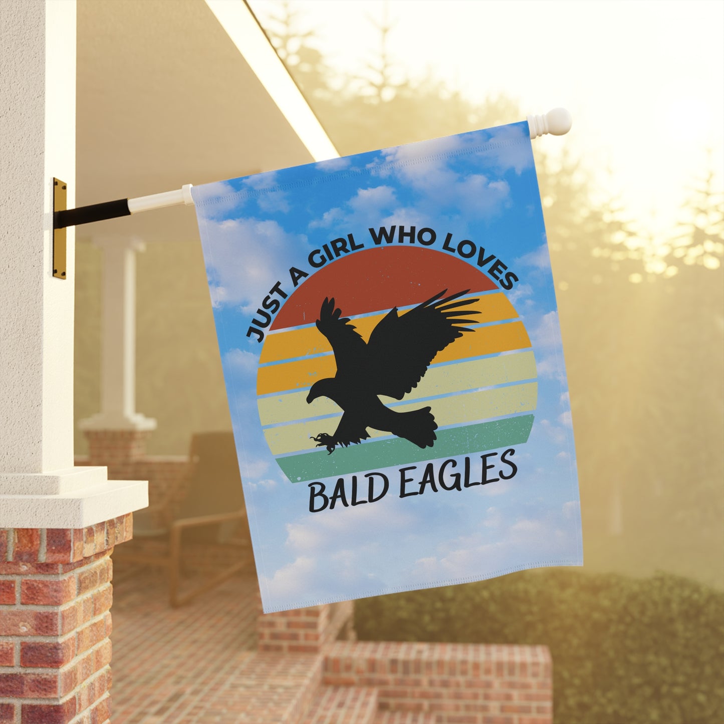 Just a Girl Who Loves Bald Eagles Garden & House Banner