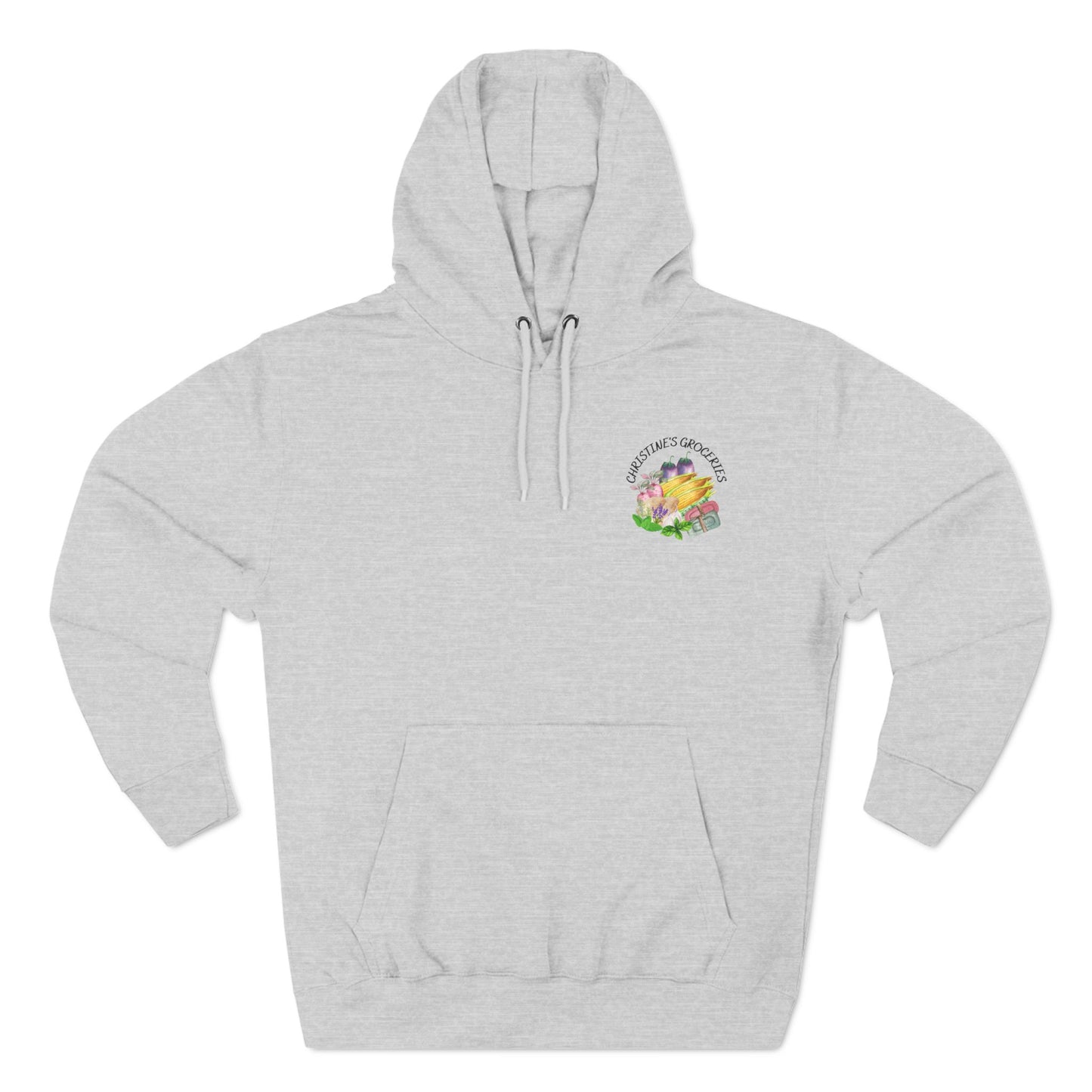 Christine's Groceries Logo Three-Panel Fleece Hoodie