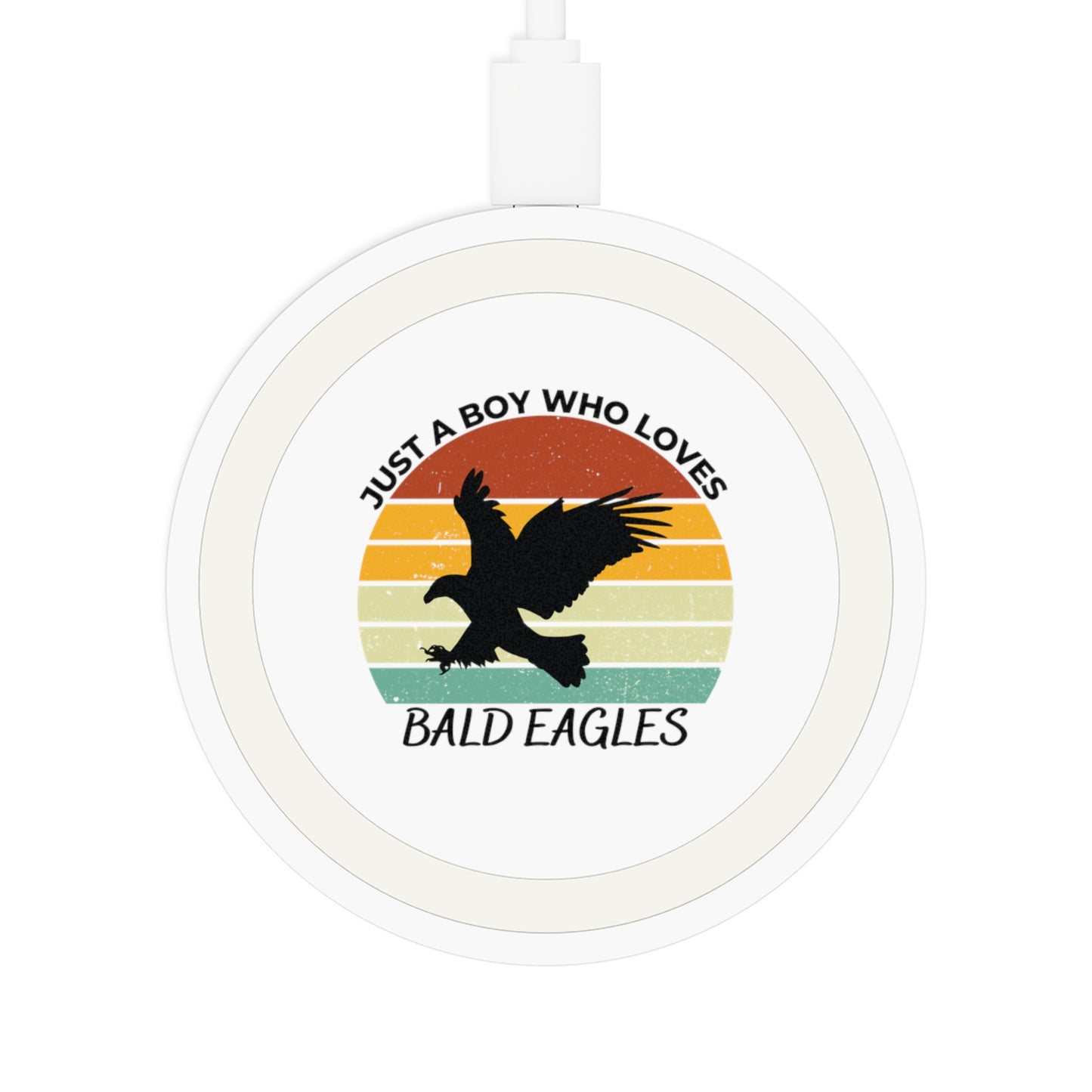 Just a Boy Who Loves Bald Eagles Quake Wireless Charging Pad