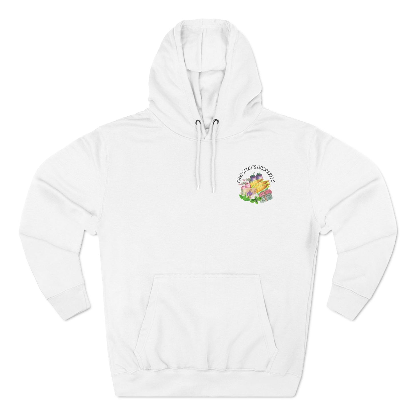 Christine's Groceries Logo Three-Panel Fleece Hoodie