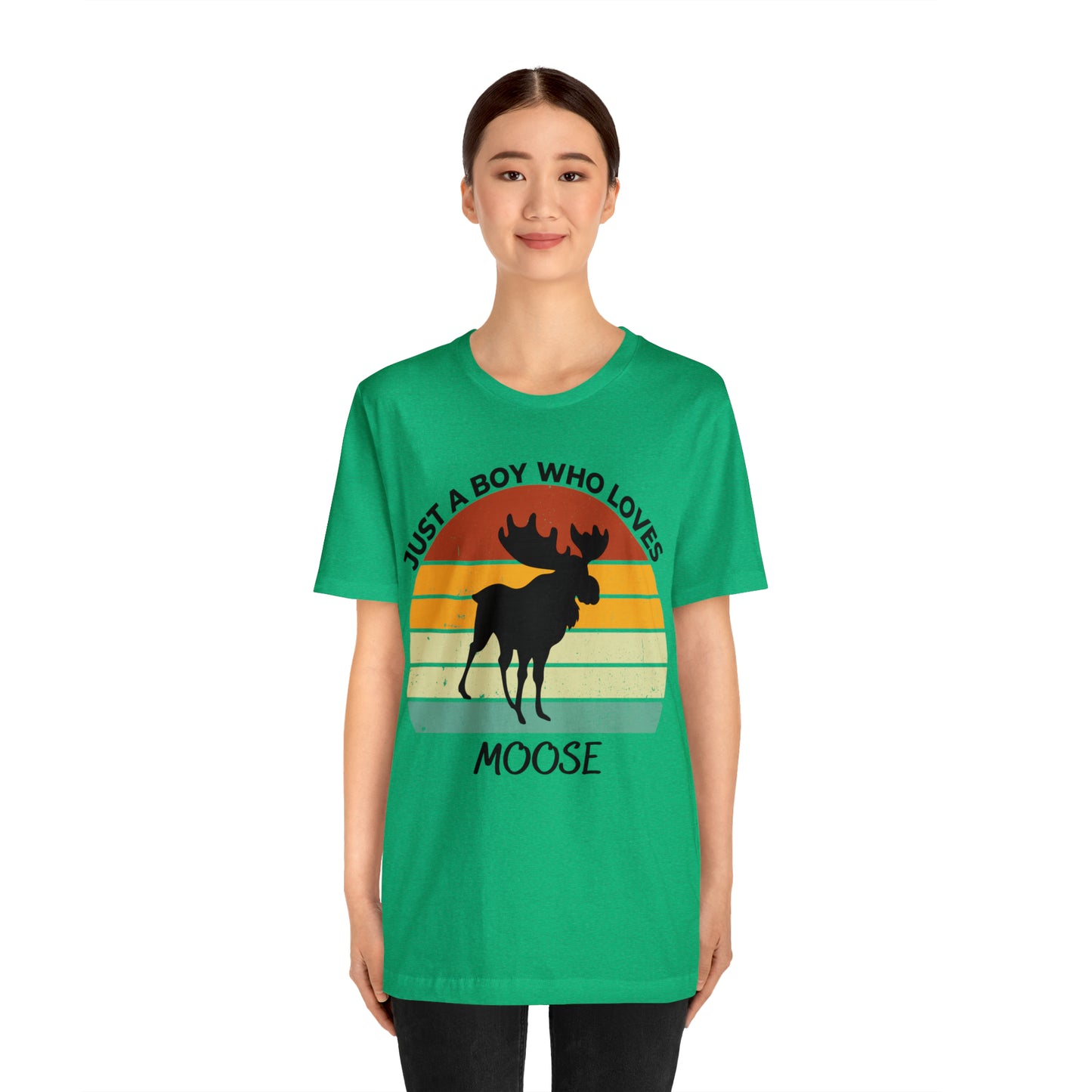 Just a Boy Who Loves Moose Short Sleeve Tee