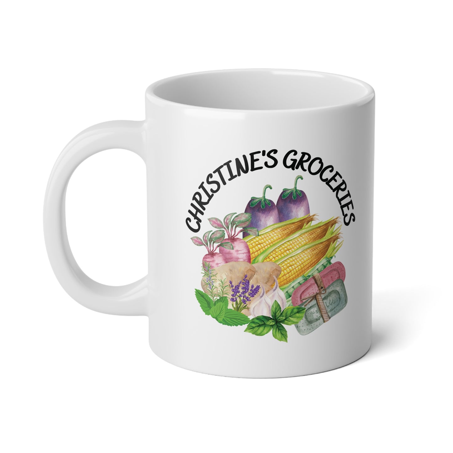 Christine's Groceries Logo Jumbo Mug, 20oz