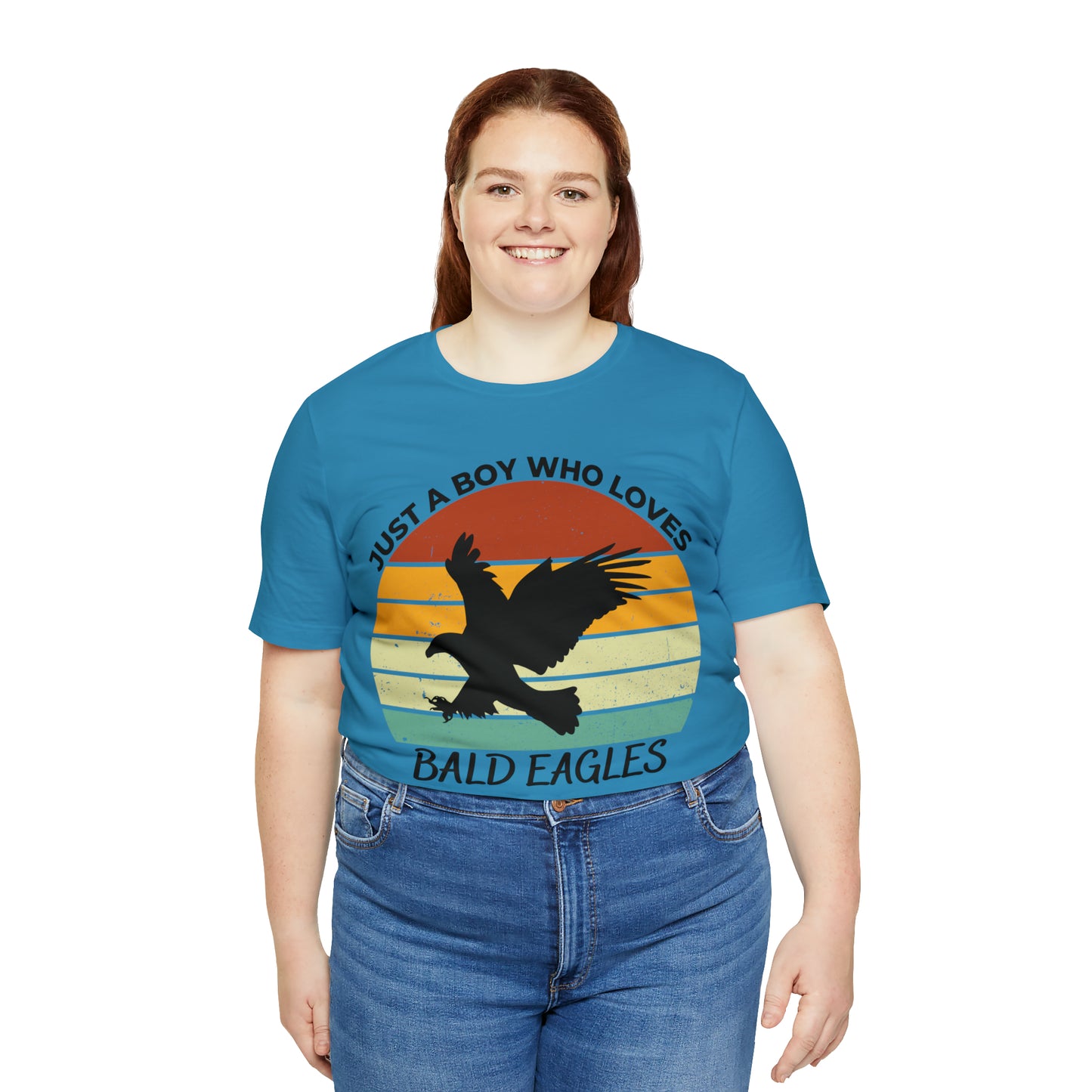 Just a Boy Who Loves Bald Eagles Short Sleeve Tee