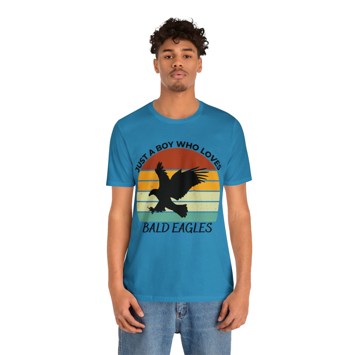 Just a Boy Who Loves Bald Eagles Short Sleeve Tee