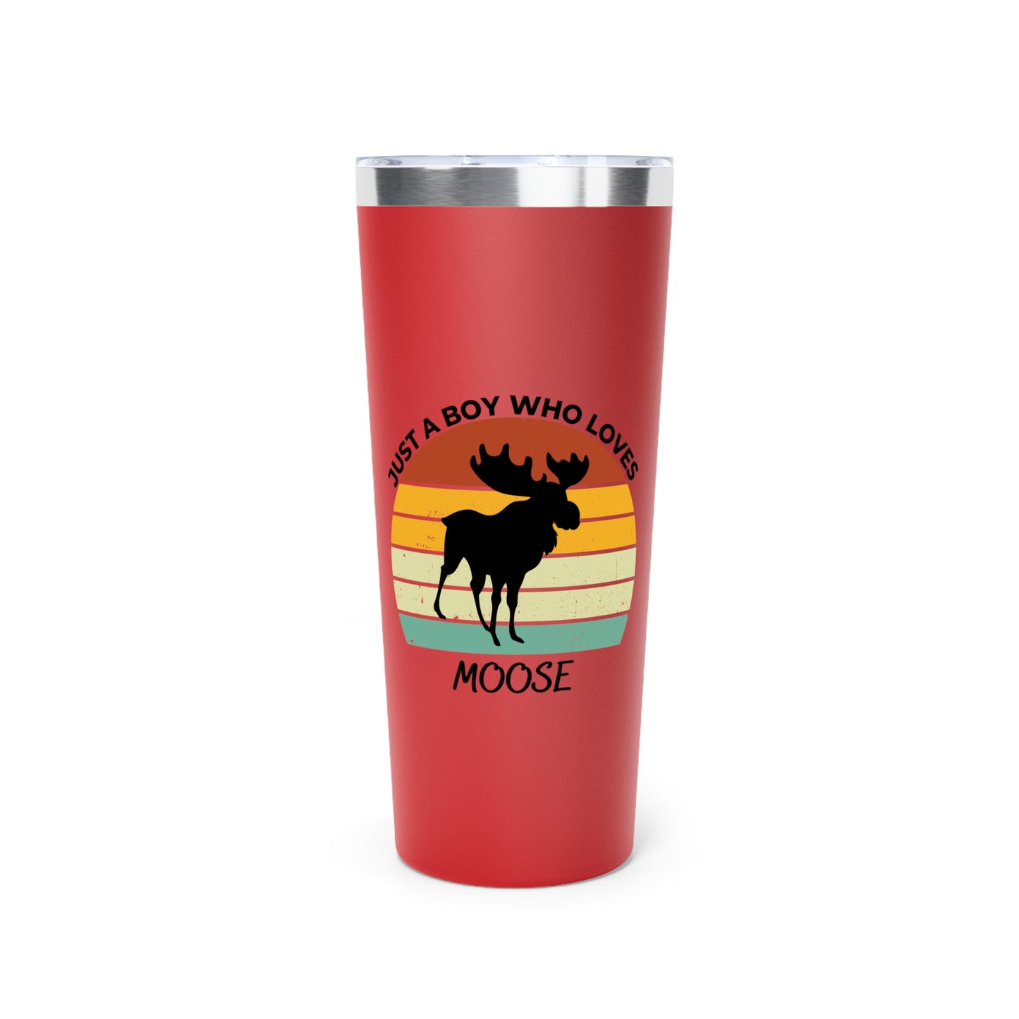 Just a Boy Who Loves Moose Copper Vacuum Insulated Tumbler, 22oz