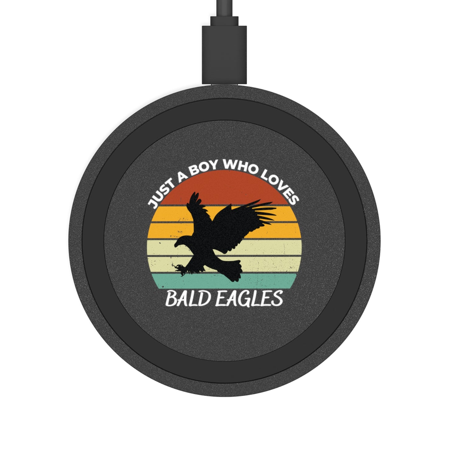 Just a Boy Who Loves Bald Eagles Quake Wireless Charging Pad