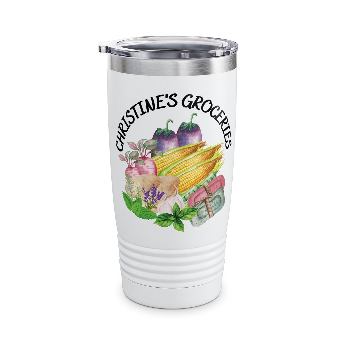 Christine's Groceries Logo Ringneck Tumbler, 20oz