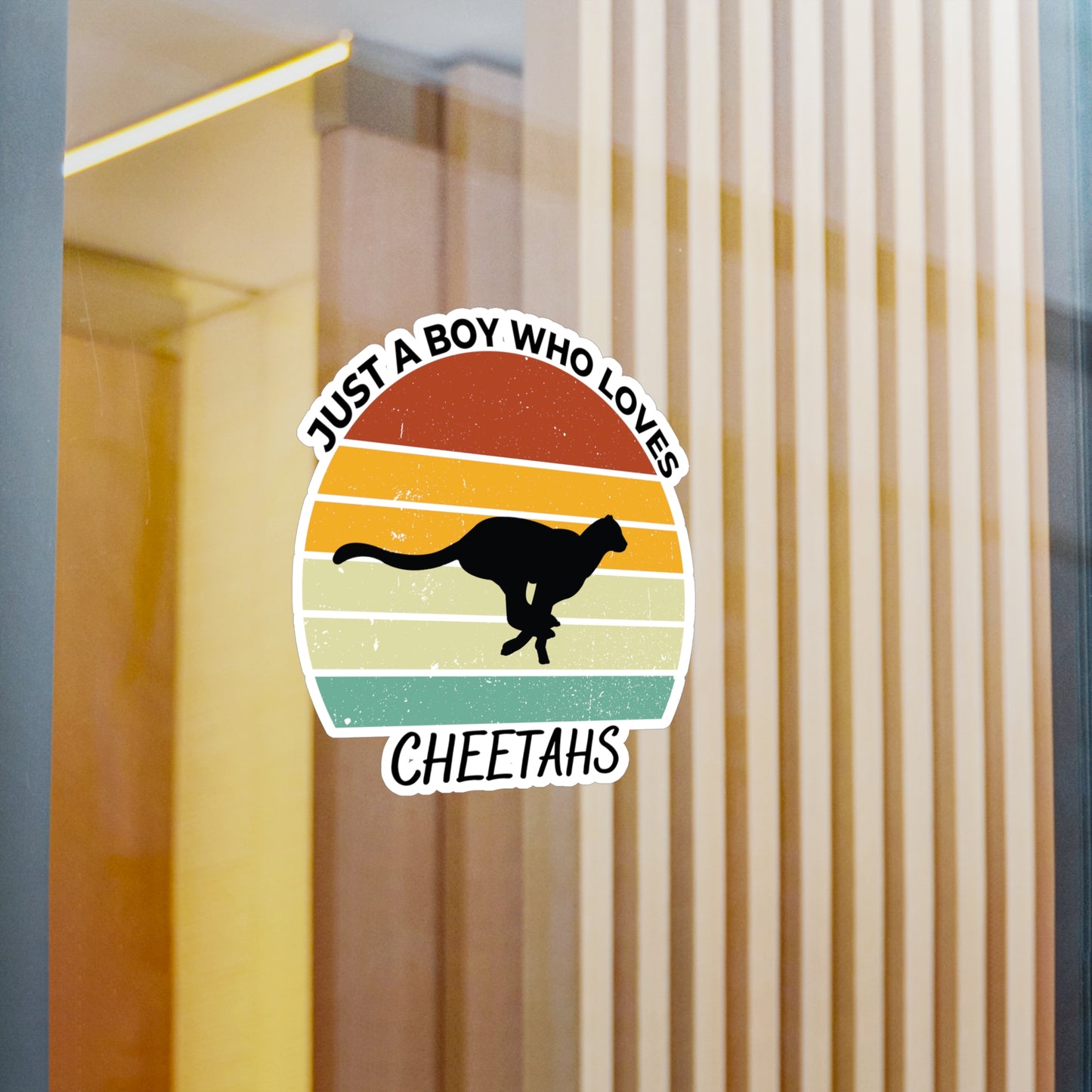 Just a Boy Who Loves Cheetahs Kiss-Cut Vinyl Decals