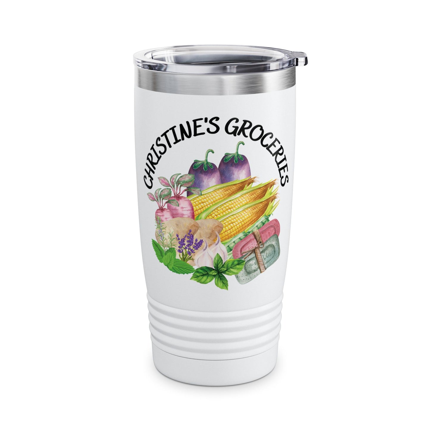 Christine's Groceries Logo Ringneck Tumbler, 20oz