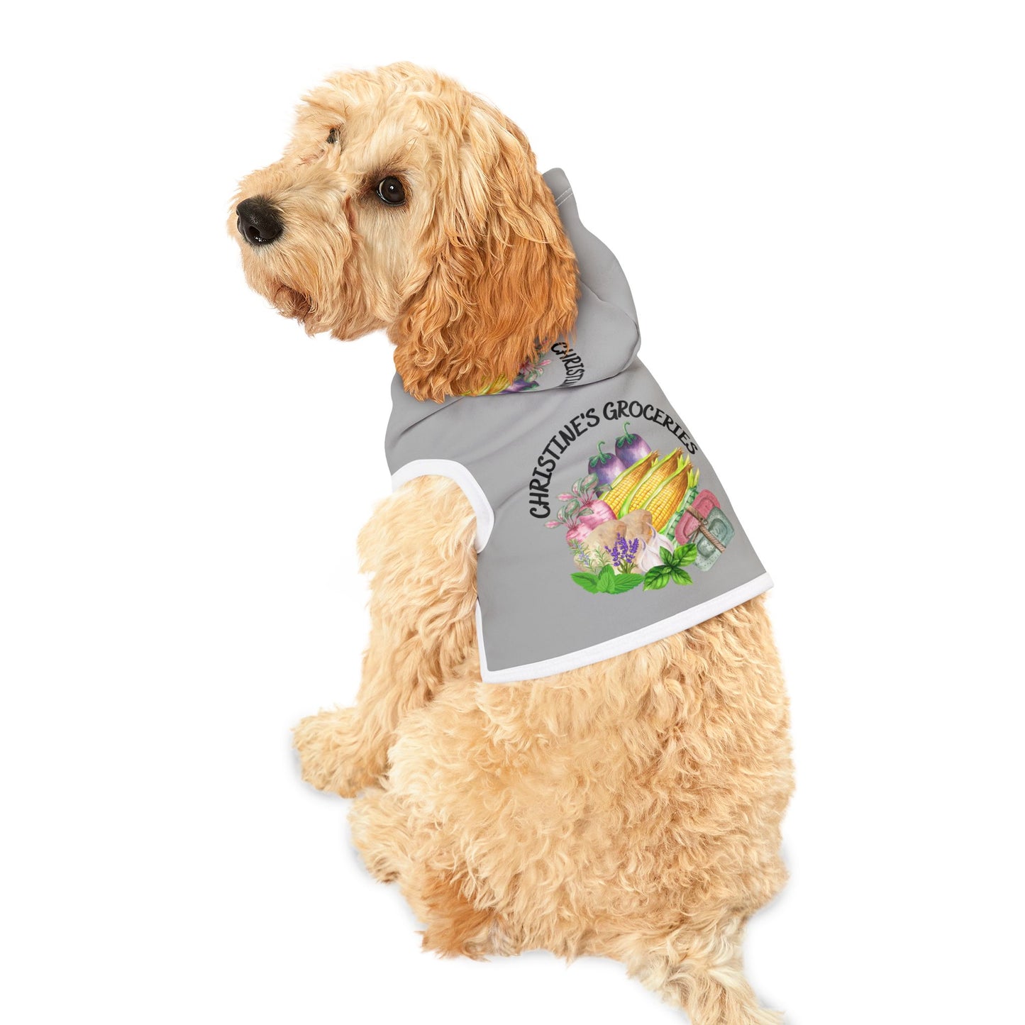 Christine's Groceries Grey Pet Hoodie