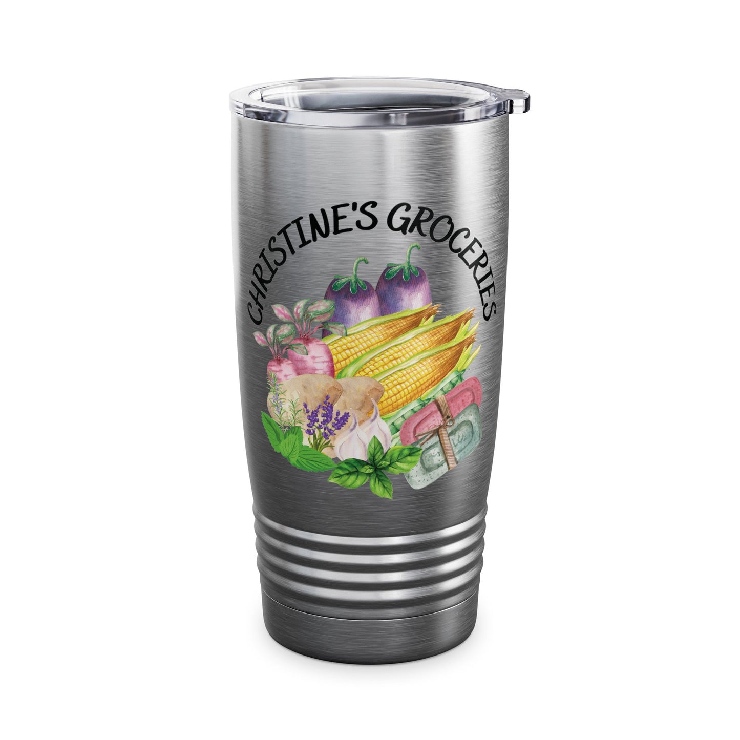 Christine's Groceries Logo Ringneck Tumbler, 20oz