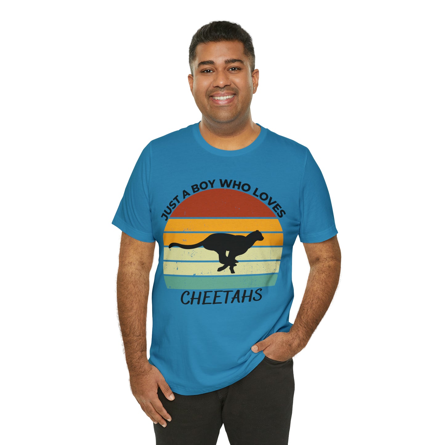 Just a Boy Who Loves Cheetahs Short Sleeve Tee