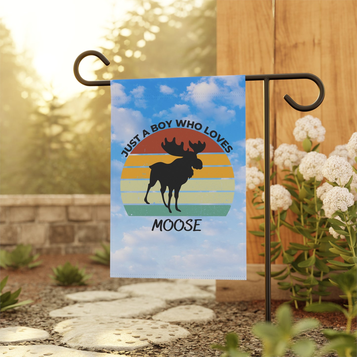 Just a Boy Who Loves Moose Garden & House Banner