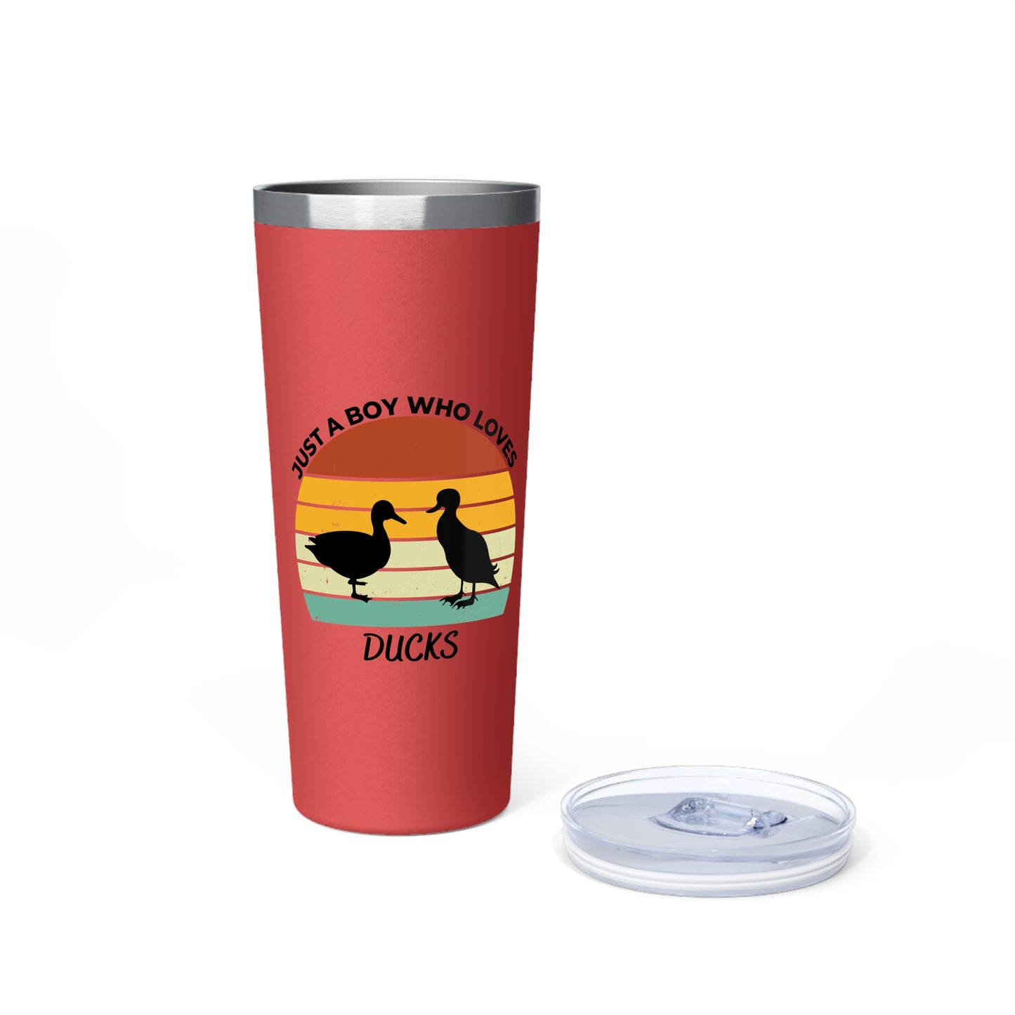 Just a Boy Who Loves Ducks Copper Vacuum Insulated Tumbler, 22oz