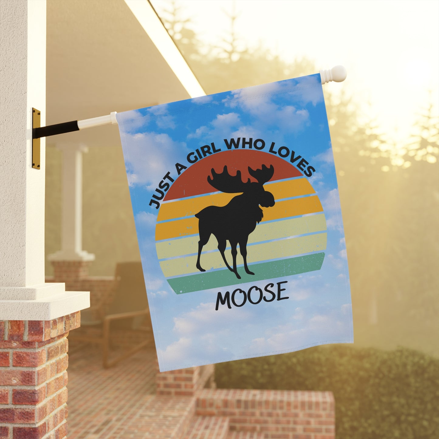 Just a Girl Who Loves Moose Garden & House Banner