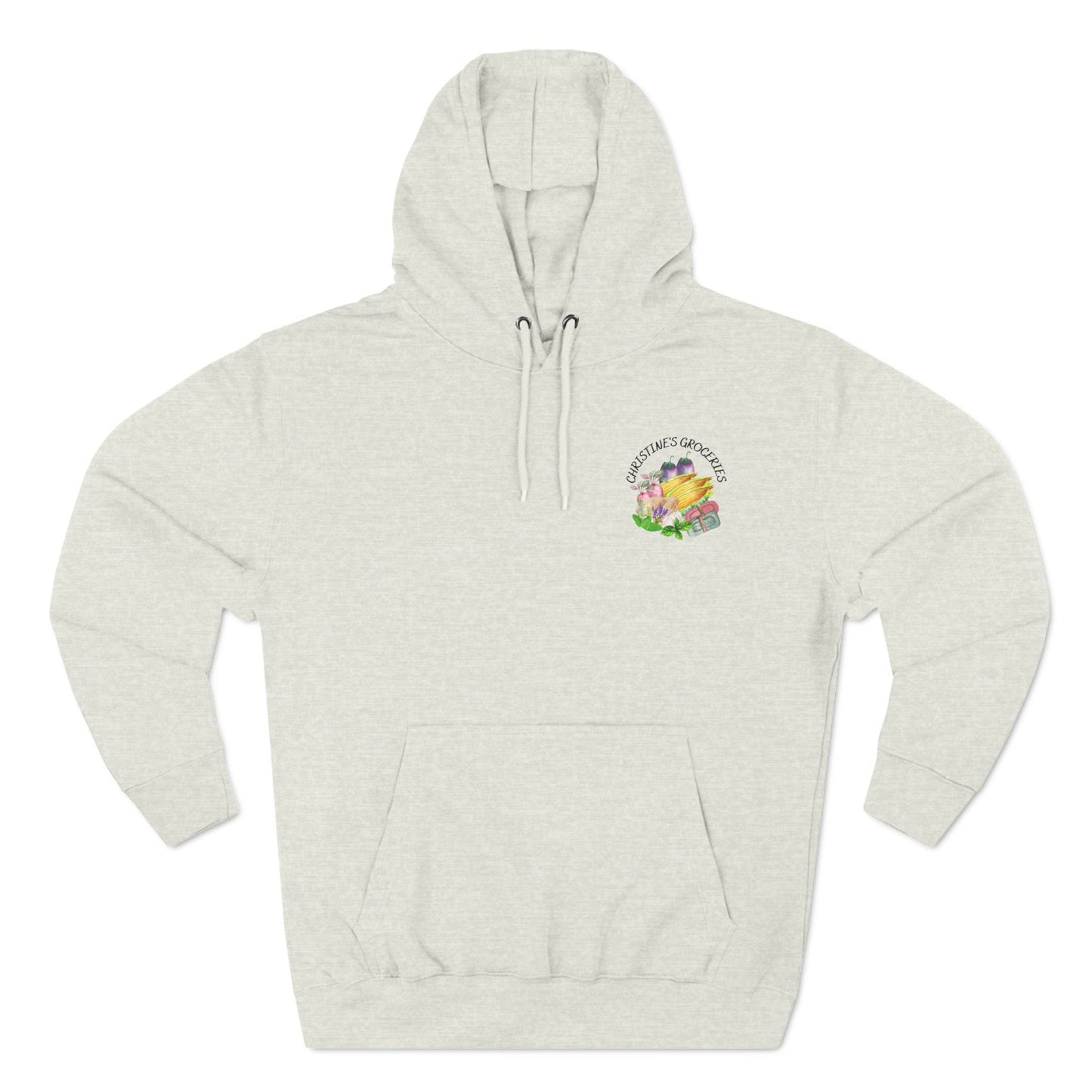 Christine's Groceries Logo Three-Panel Fleece Hoodie