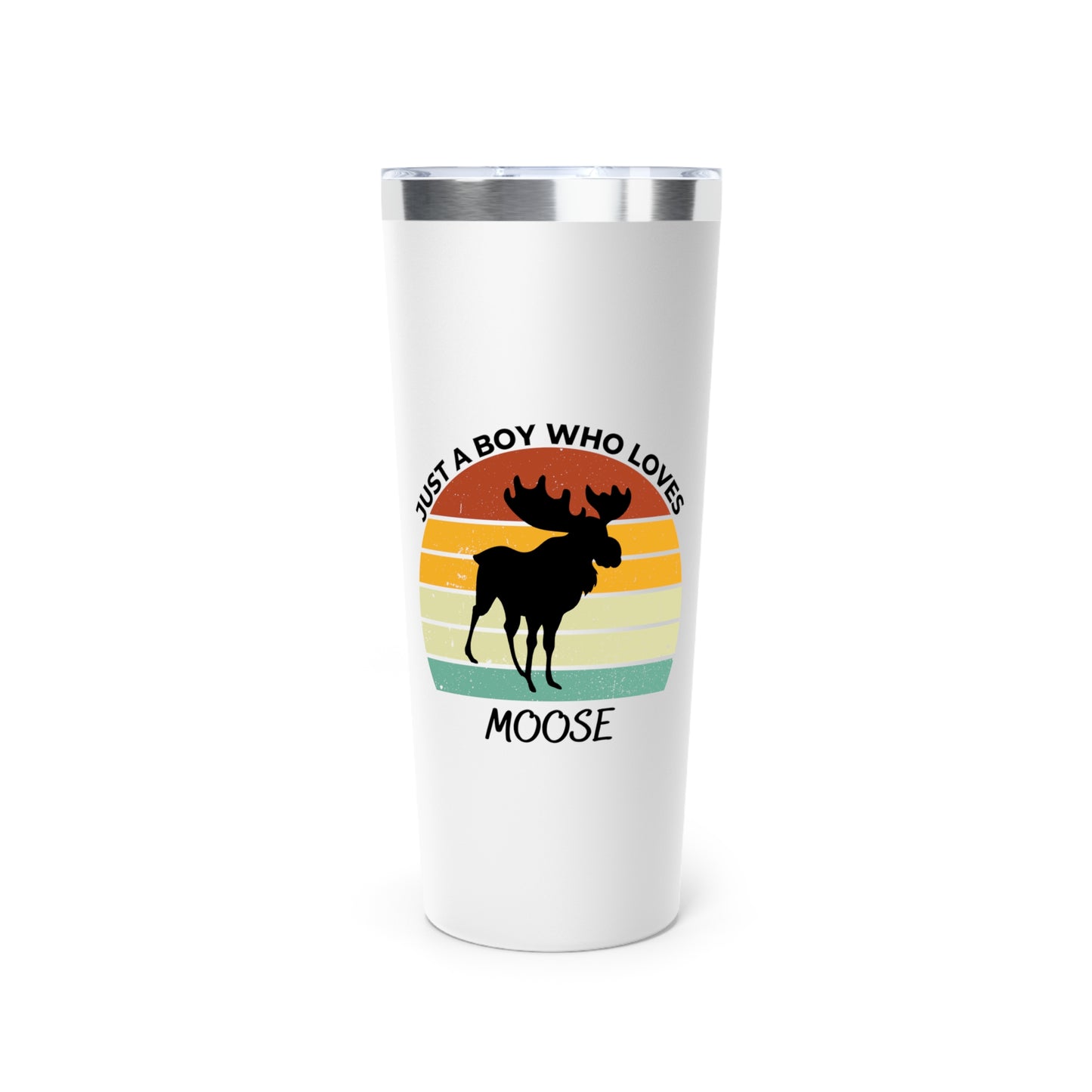 Just a Boy Who Loves Moose Copper Vacuum Insulated Tumbler, 22oz