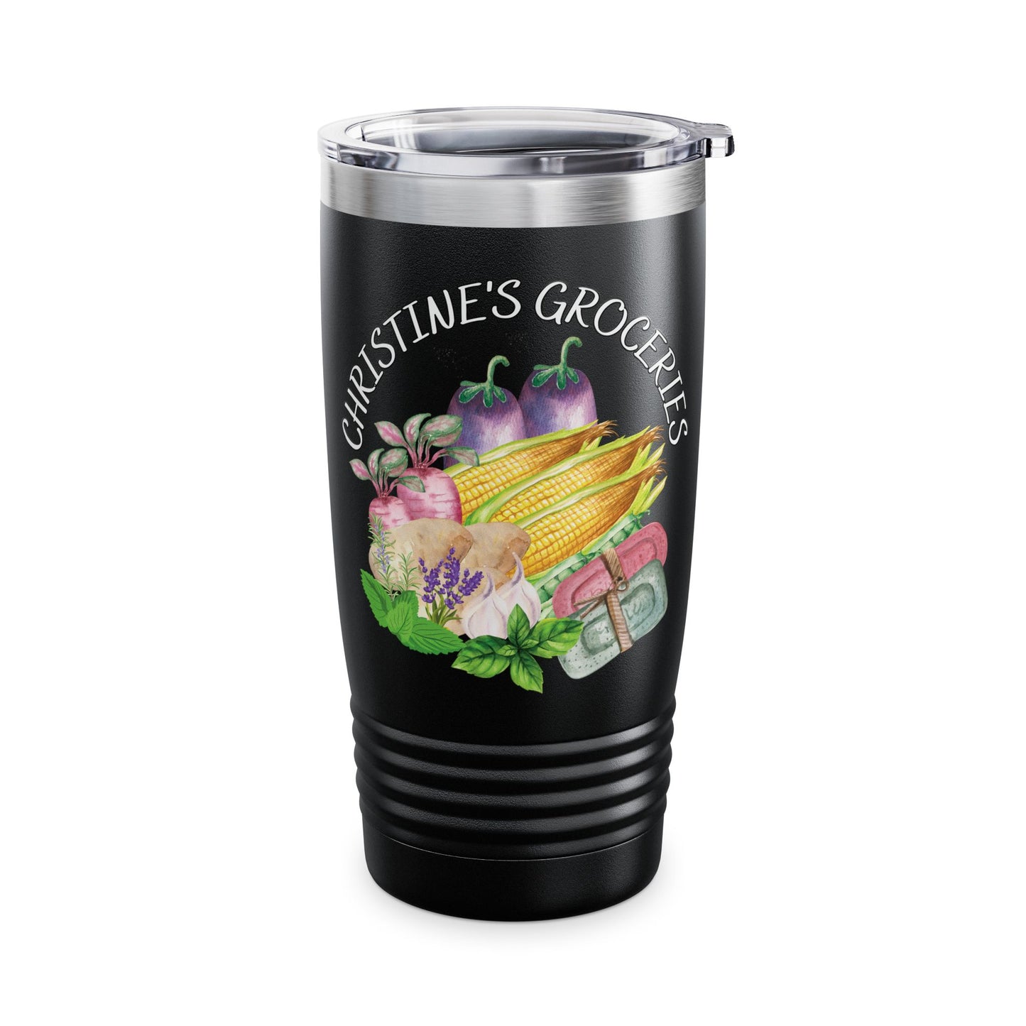 Christine's Groceries Logo Ringneck Tumbler, 20oz