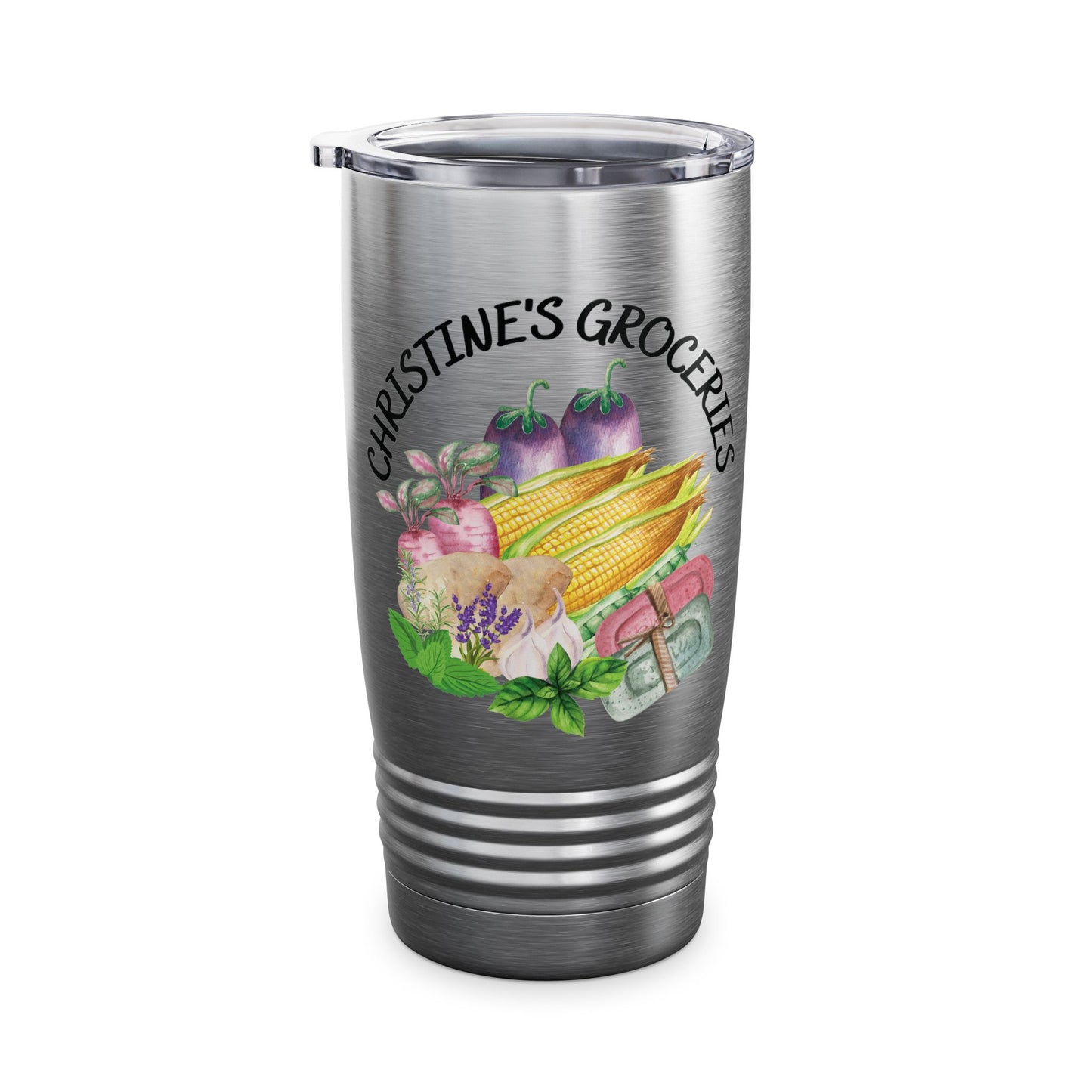 Christine's Groceries Logo Ringneck Tumbler, 20oz