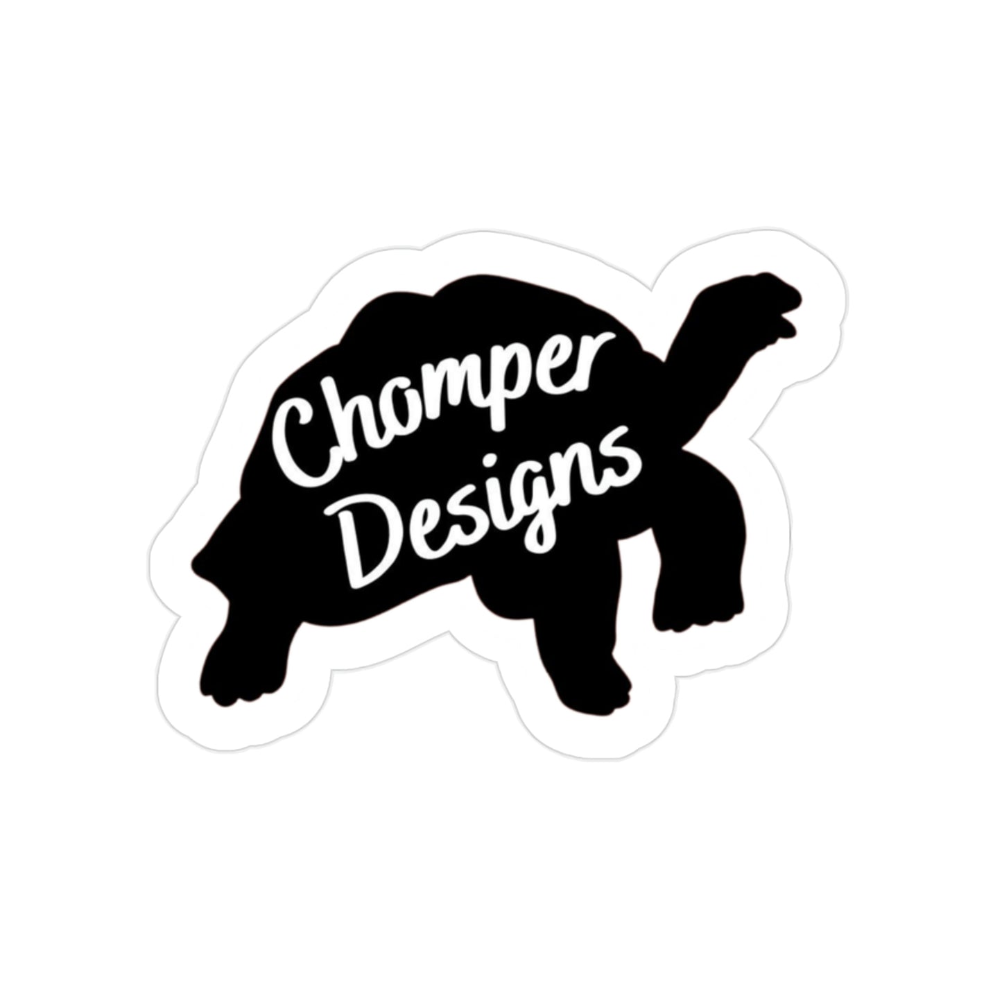 Chomper Designs Logo Transparent Outdoor Stickers, Die-Cut, 1pcs